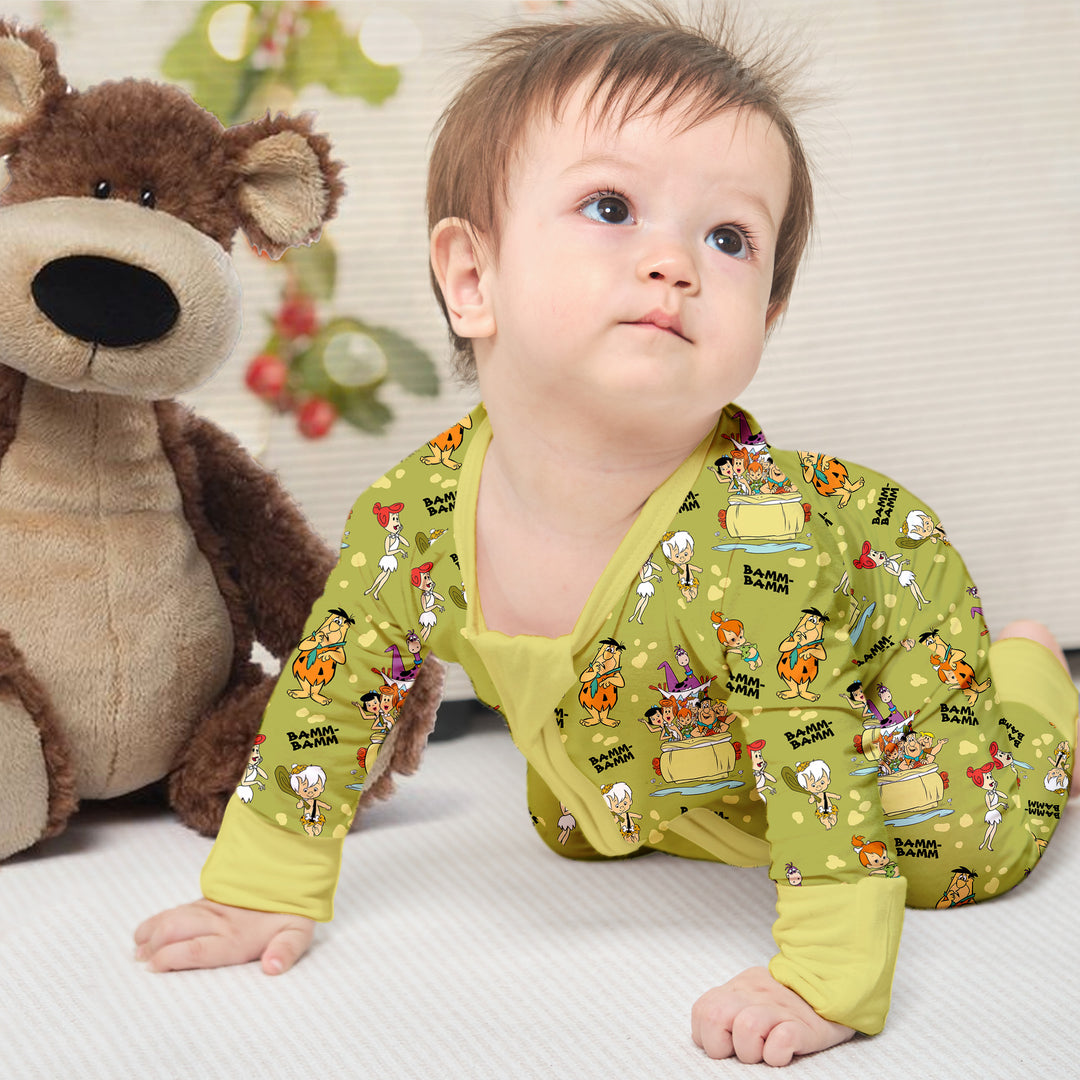 Baby Flintstone Convertible Zippered Romper 1