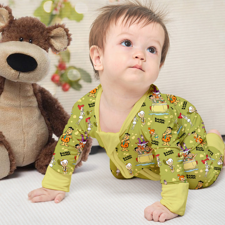 Baby Flintstone Convertible Zippered Romper 1