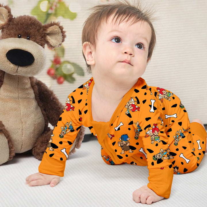 Baby Flintstone Convertible Zippered Romper 3