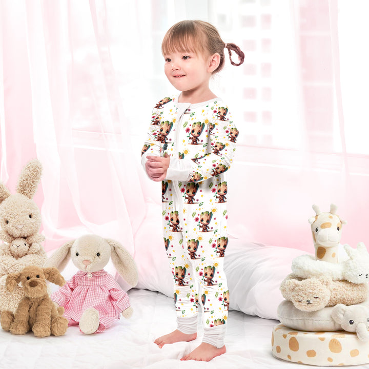 Baby Groot Convertible Zippered Romper 1