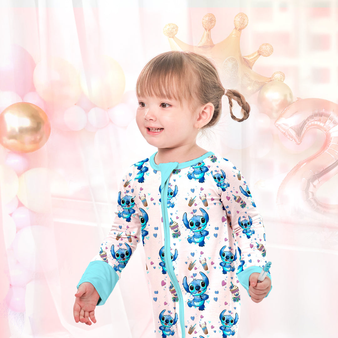 Lilo & Stitch Cute Convertible Zippered Romper