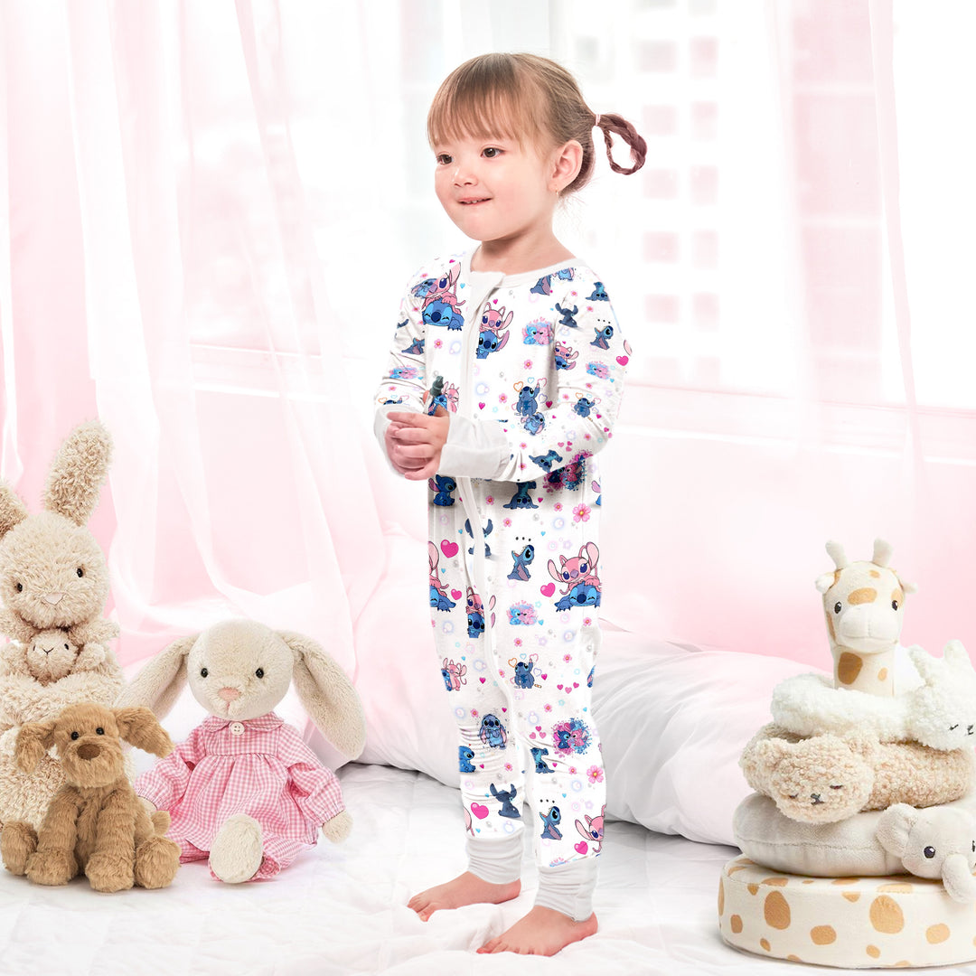 Lilo & Stitch Convertible Zippered Romper in Love