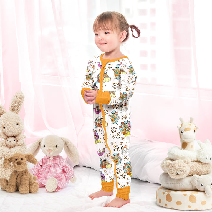 Baby Flintstone Convertible Zippered Romper 2