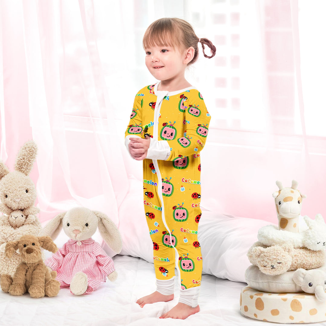 Cocomelon Cuties Convertible Zippered Romper in Yellow