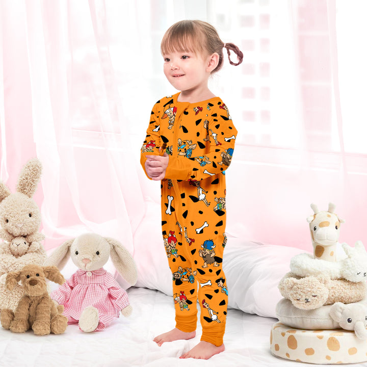 Baby Flintstone Convertible Zippered Romper 3