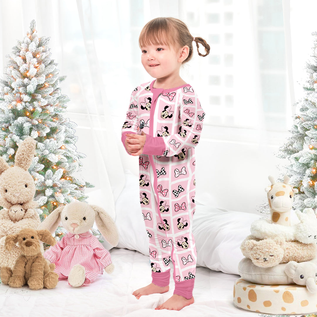 Disney Mickey Mouse Convertible Zippered Romper in Pinky