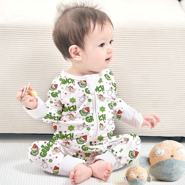 Cheerful Dr. Seuss’ The Grinch Convertible Zippered Romper