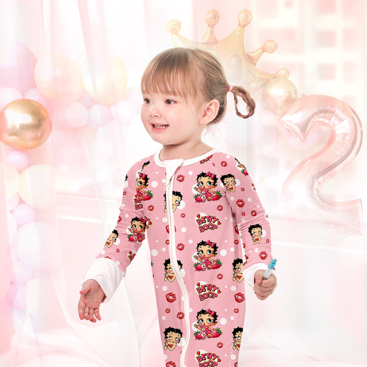 Adorable Baby Betty Boop Convertible Zippered Romper