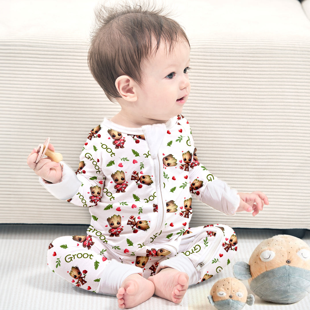 Baby Groot Convertible Zippered Romper 2