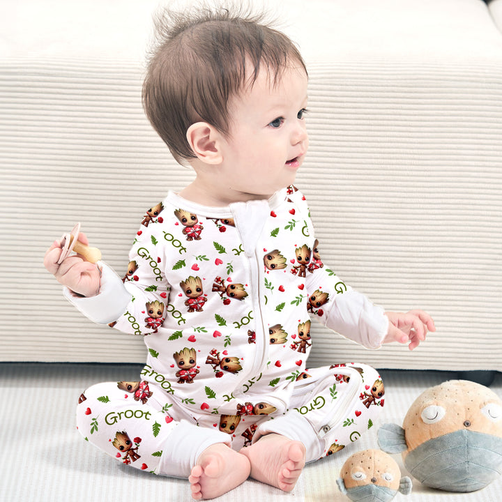 Baby Groot Convertible Zippered Romper 2