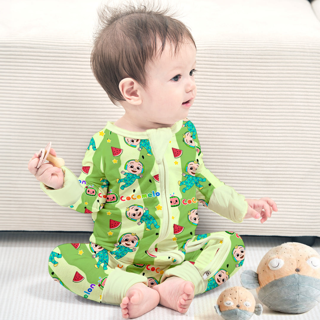 Cocomelon Cuties Convertible Zippered Romper in Green