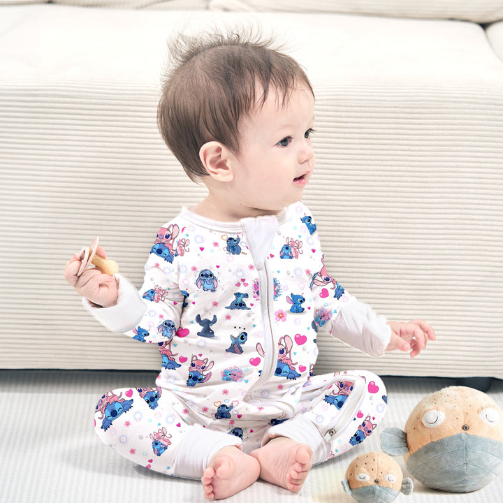 Lilo & Stitch Convertible Zippered Romper in Love