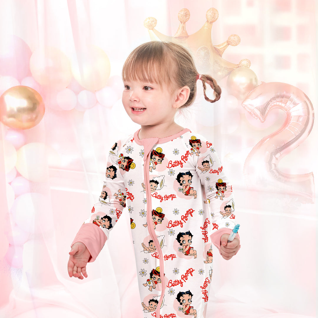 Charming Baby Betty Boop Convertible Zippered Romper