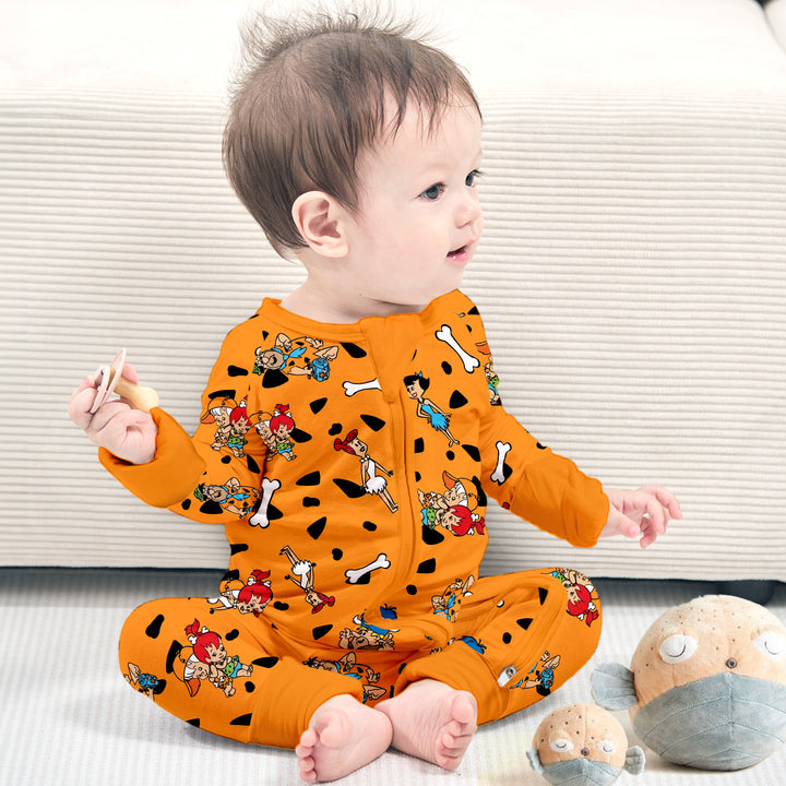 Baby Flintstone Convertible Zippered Romper 3