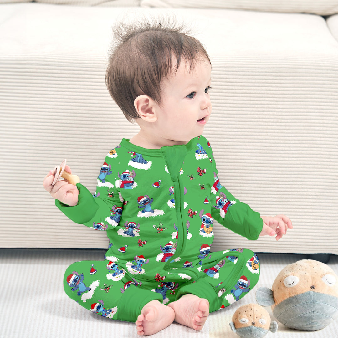 Lilo Stitch Chirstmas Convertible Zippered Romper